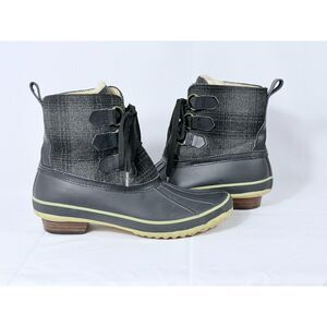 Chooka Women Ballard Buffalo Duck Boot Black 8 EUC Outdoor Rainboot Winter Gorp